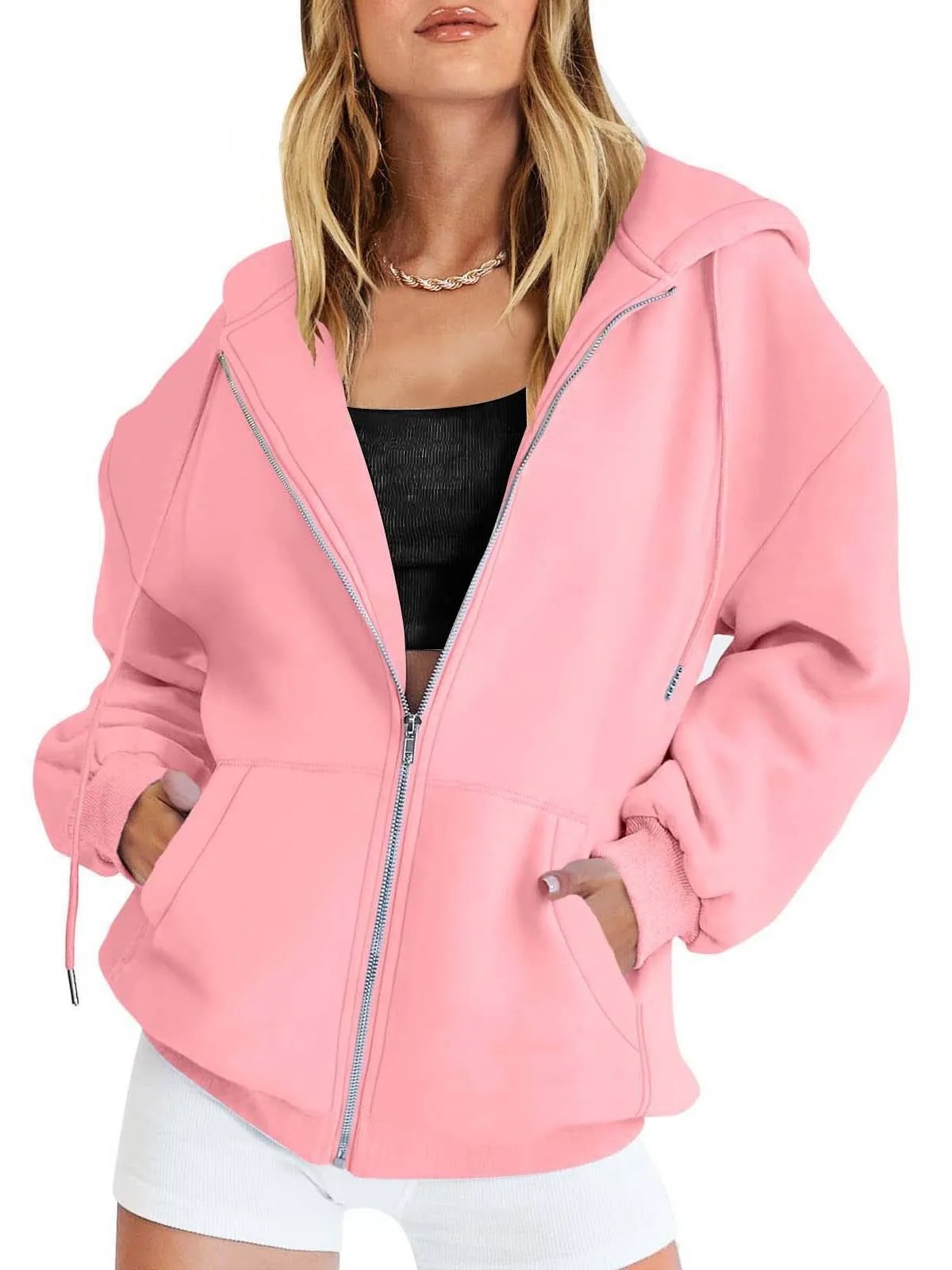 2025 Winter Womens Zip Up Hoodies Oversized Sweatshirts(Buy 2 Free Shipping)