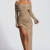 Adelphia Midi Dress - Beige