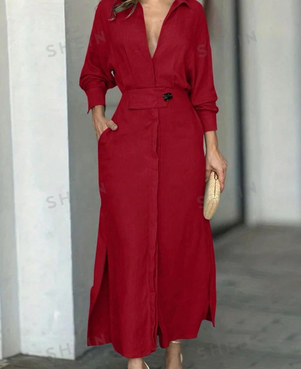 2025 Solid color maxi dress