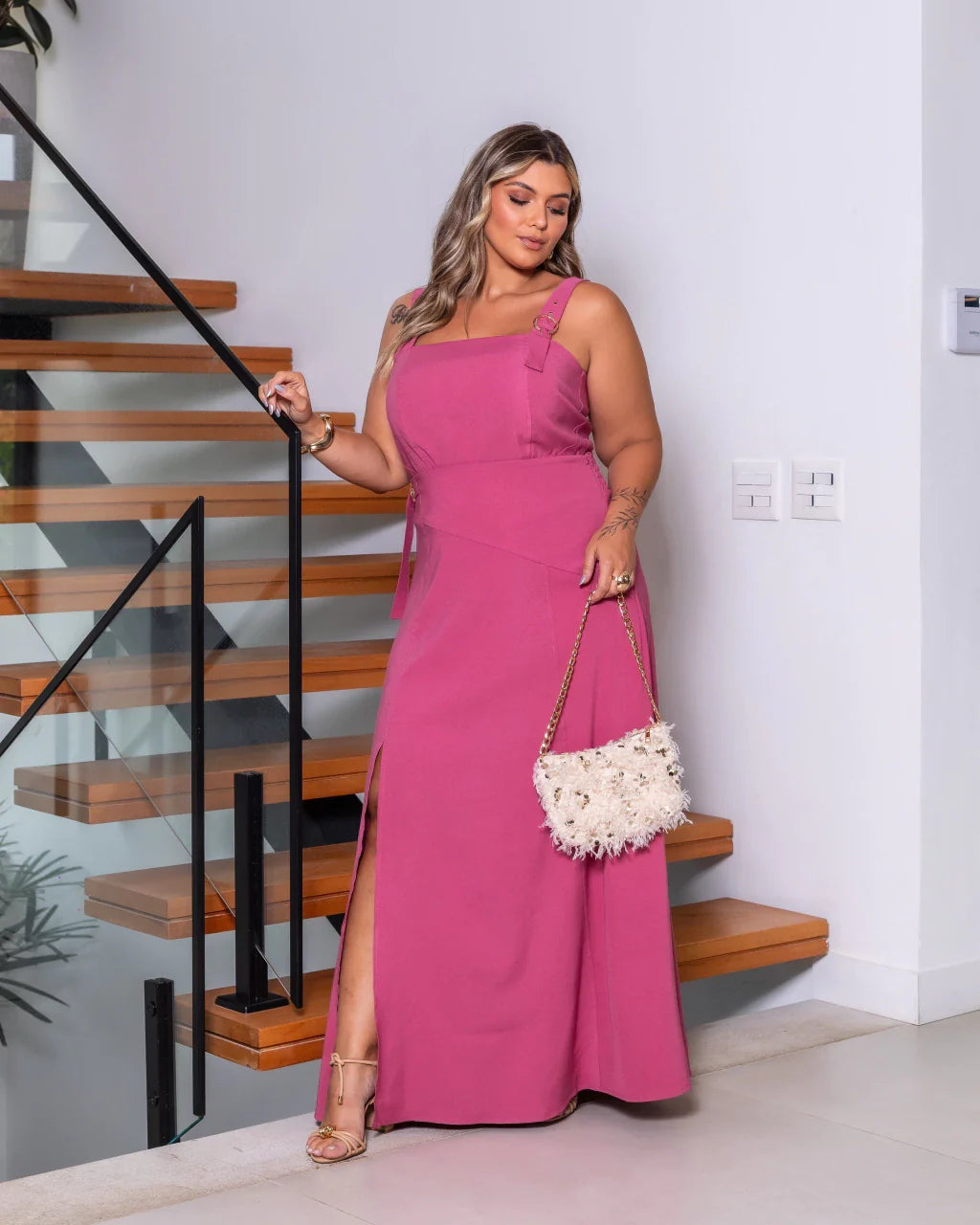 Conjunto Mariah Alfaiataria Saia Longa + Cropped